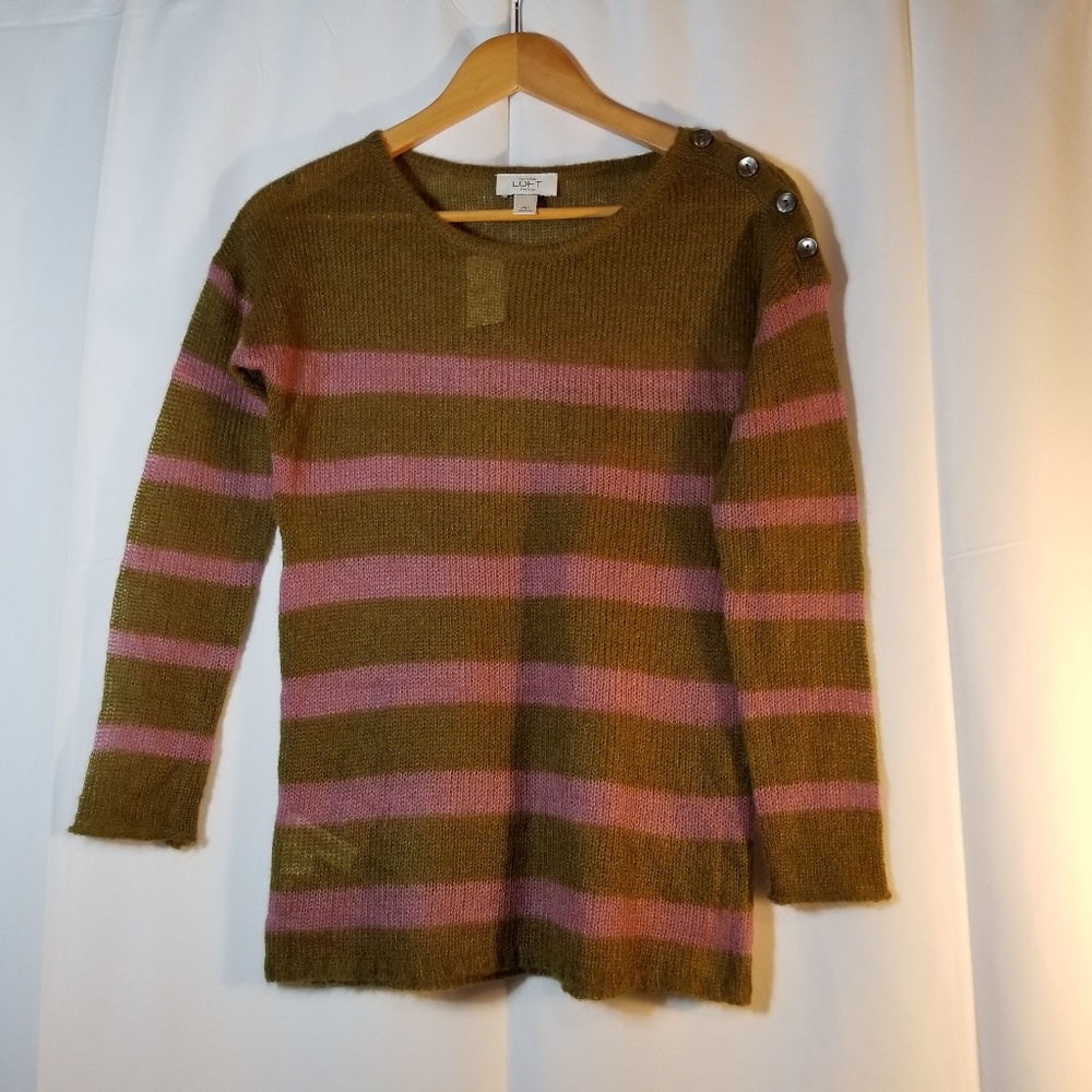 Loft | Striped Mohair Sweater - MP